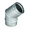 B & K DuraVent 3 in. D X 3 in. D 45 deg Galvanized Steel Stove Pipe Elbow 3PVL-E45R - alternate 1